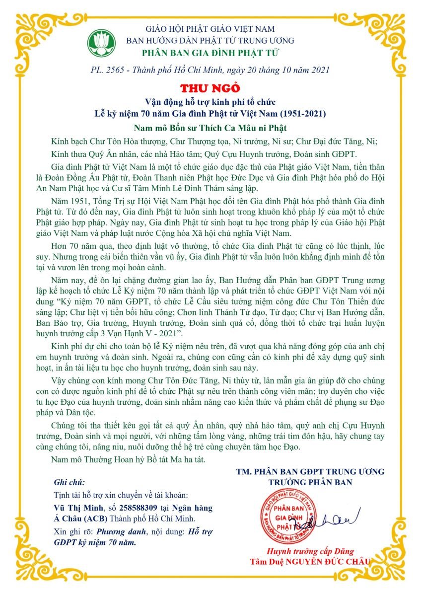 Thu Ngo Ky Niem 70 Nam