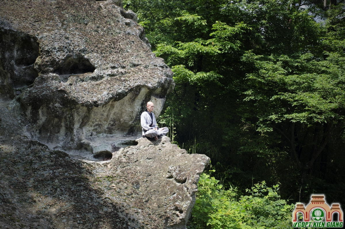 Golgul Zen Buddhist Temple Monk Meditating Maya Tathagata Buddha Statue Area Gyeongju South Korea